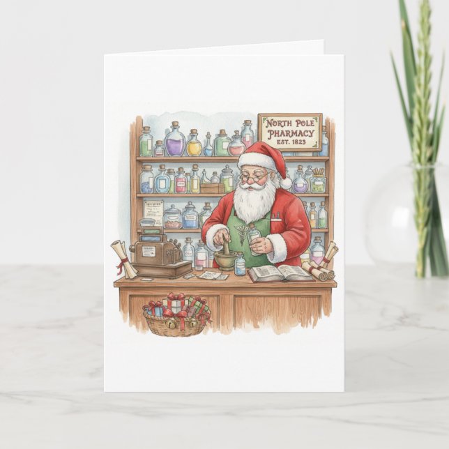 Tarjeta de Navidad Vintage personalizada para farm (Anverso)