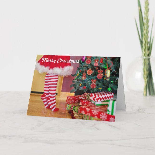 TARJETA DE NAVIDAD VÍSPERA DE NAVIDAD FELIZ NAVIDA (Anverso)