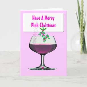 Tarjeta de navidad vitivinícola a Navidades rosas