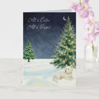 Tarjeta de Navidad Westie de Invierno Todo está Tr