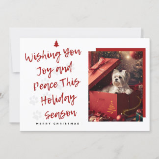 Tarjeta de Navidad 'Wishing You Joy and Peace'