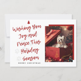 Tarjeta de Navidad 'Wishing You Joy and Peace'
