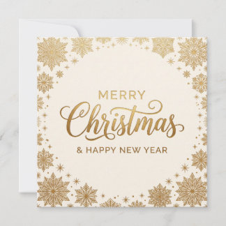 Tarjeta de Navidad y Año Nuevo con copo de nieve d
