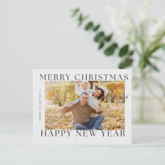 Tarjeta de Navidad y Año Nuevo con Foto Familiar
