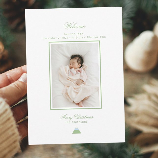 Tarjeta de Navidad y anuncio de nacimiento minimal (Subido por el creador)
