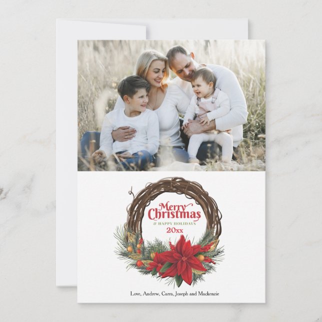Tarjeta de Navidad y Felices Fiestas (Anverso)
