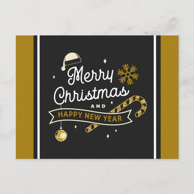 Tarjeta de Navidad y Feliz Año Nuevo (Anverso)