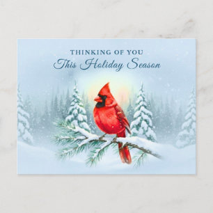 Tarjeta de Navidad y Pésame de Pájaro Cardenal Inv