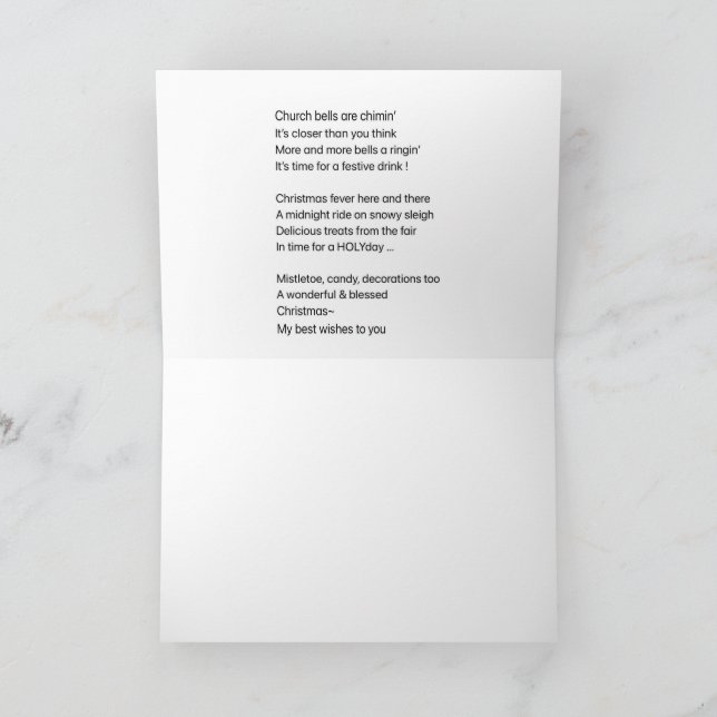 Tarjeta de navidad y poema (Interior)