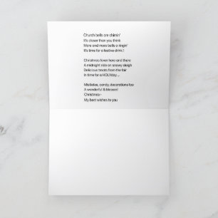 Tarjeta de navidad y poema