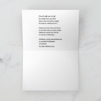 Tarjeta de navidad y poema