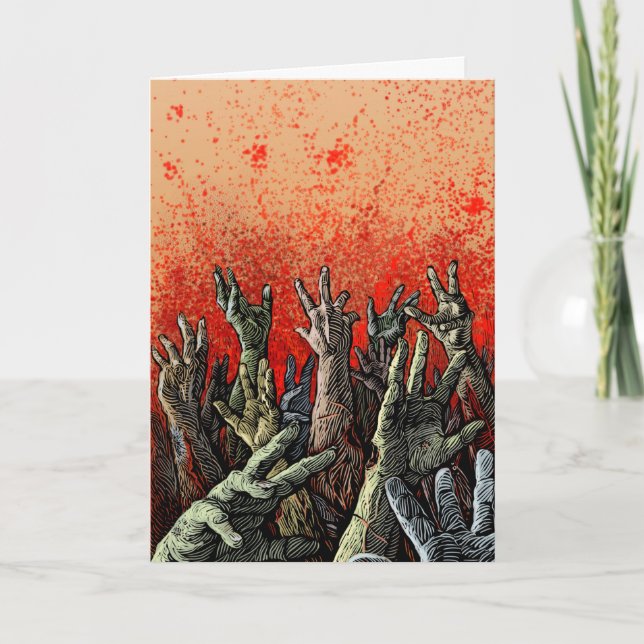 Tarjeta de navidad zombi (Anverso)