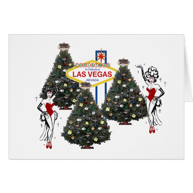 Tarjeta de Navidades 5x7 de Las Vegas (Anverso (Horizontal))