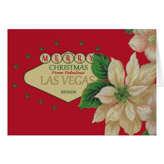 Tarjeta de Navidades 5x7 de Las Vegas (Anverso (Horizontal))