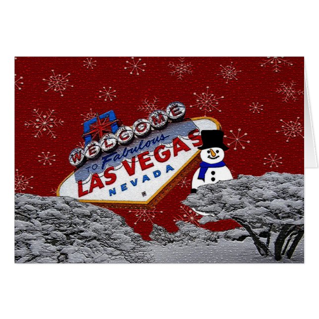 Tarjeta de Navidades 5x7 de Las Vegas (Anverso (Horizontal))