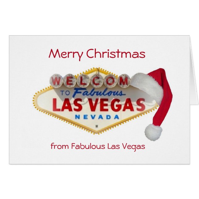 Tarjeta de Navidades 5x7 de Las Vegas (Anverso (Horizontal))