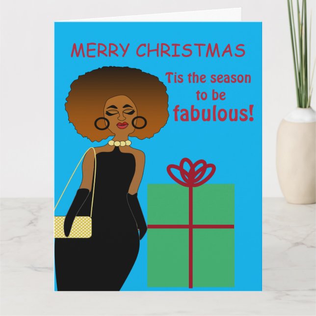 Tarjeta de Navidades afroamericanas (Anverso)