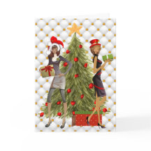 Tarjeta de Navidades afroamericanas