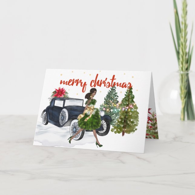 Tarjeta de Navidades afroamericanas (Anverso)