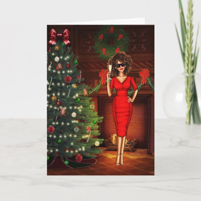 Tarjeta de Navidades afroamericanas (Anverso)