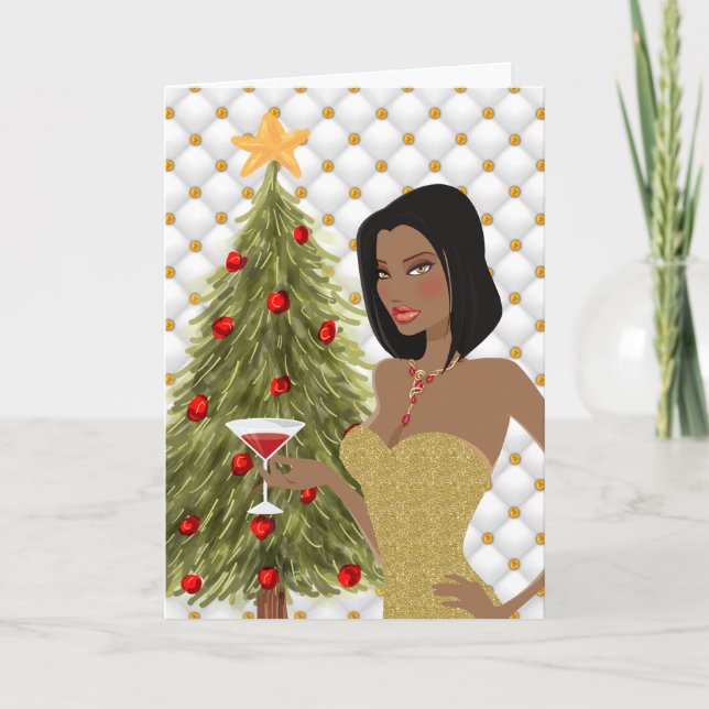 Tarjeta de Navidades afroamericanos (Anverso)