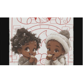 Tarjeta de Navidades afroamericanos