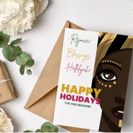 Tarjeta de Navidades afroamericanos