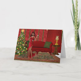 Tarjeta de Navidades afroamericanos