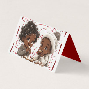 Tarjeta de Navidades afroamericanos