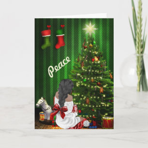 Tarjeta de Navidades afroamericanos