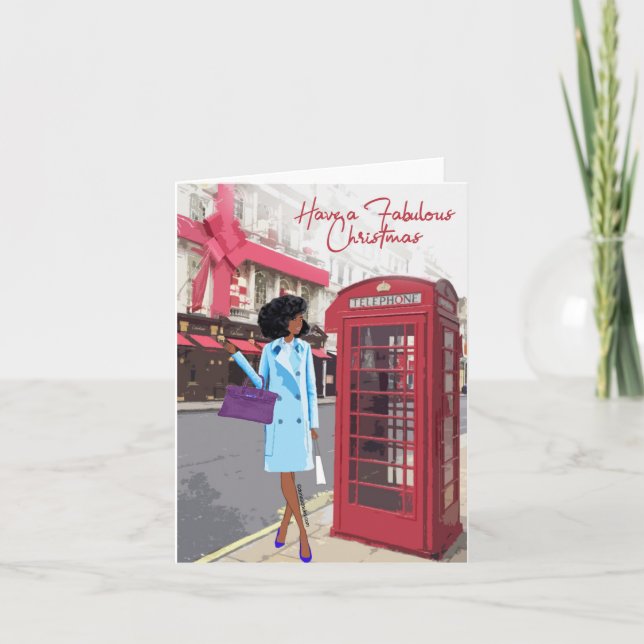 Tarjeta de Navidades afroamericanos (Anverso)