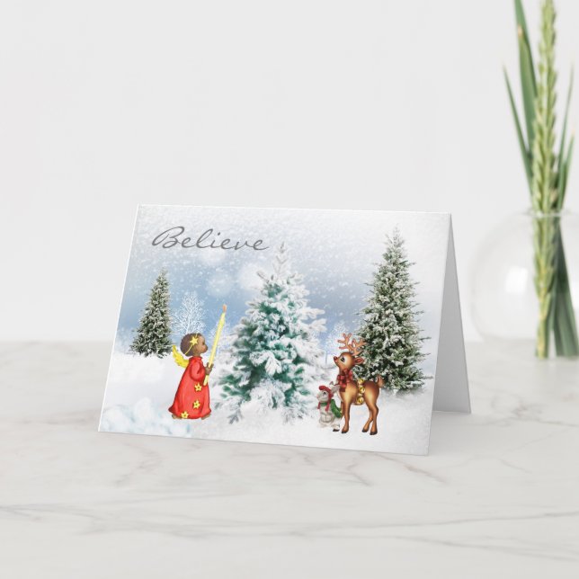 Tarjeta de Navidades afroamericanos (Anverso)