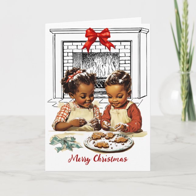 Tarjeta de navidades afroamericanos de época (Anverso)