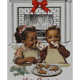Tarjeta de navidades afroamericanos de época