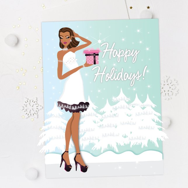 Tarjeta de Navidades afroamericanos de vacaciones  (Subido por el creador)