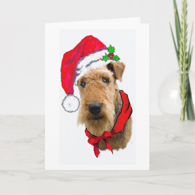 TARJETA DE NAVIDADES AIREDALE (Anverso)