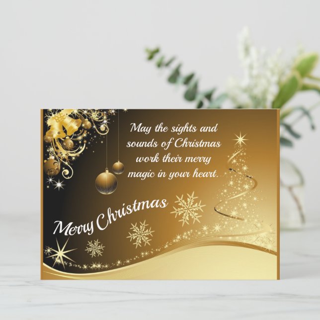 Tarjeta de navidades ajustable (Anverso de pie)