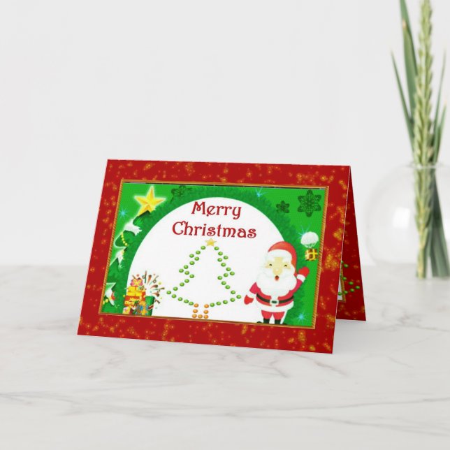 Tarjeta de Navidades alegres (Anverso)