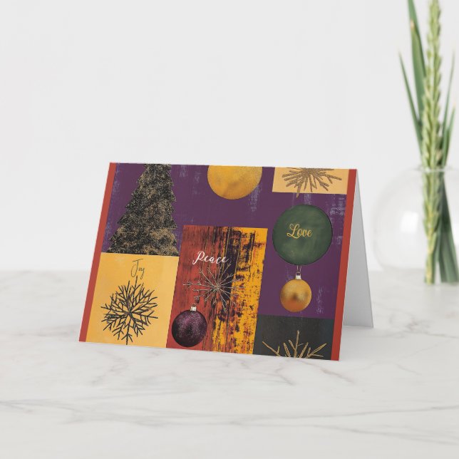 Tarjeta de navidades - Alegría, paz y amor (Anverso)