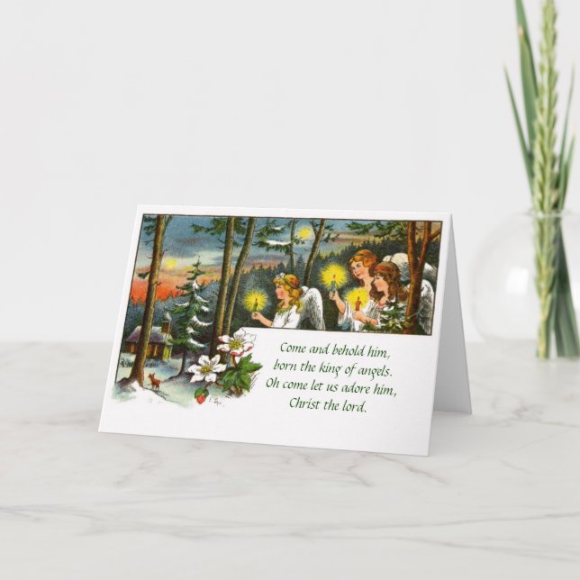 Tarjeta de Navidades alemana vintage (Anverso)