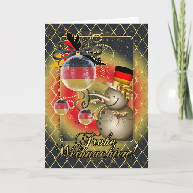 Tarjeta de Navidades alemanes - Frohe Weihnachten (Anverso)