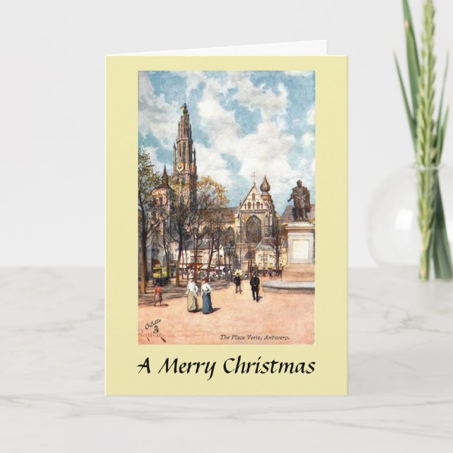 Tarjeta de Navidades - Amberes, Bélgica (Anverso)