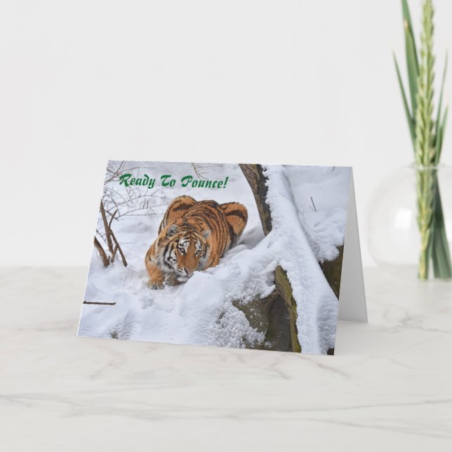 Tarjeta de Navidades Amur Tiger 2015 (Anverso)
