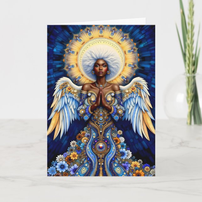 Tarjeta de Navidades Angel 5x7 para navidades (Anverso)