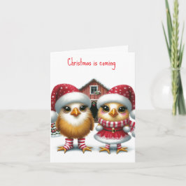 Tarjeta de Navidades animados para chicks