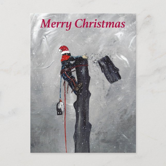 Tarjeta de navidades arboristas (Anverso)