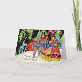 Tarjeta de Navidades Art Déco de los años 1900