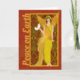 Tarjeta de Navidades Art Nouveau William Morris Re