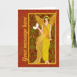 Tarjeta de Navidades Art Nouveau William Morris Re