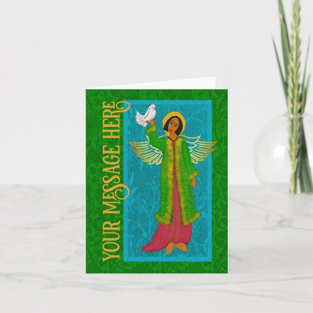 Tarjeta de Navidades Art Nouveau William Morris Re (Anverso)